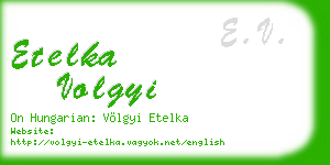 etelka volgyi business card